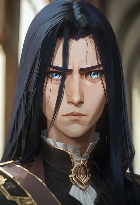 score_9, score_8_up, score_7_up,
<lora:Arcane:1> arc4n3,
solo, 1boy, male focus, blue eyes, black hair, portrait, blurry background, closed mouth, long hair, hair between eyes, looking at viewer