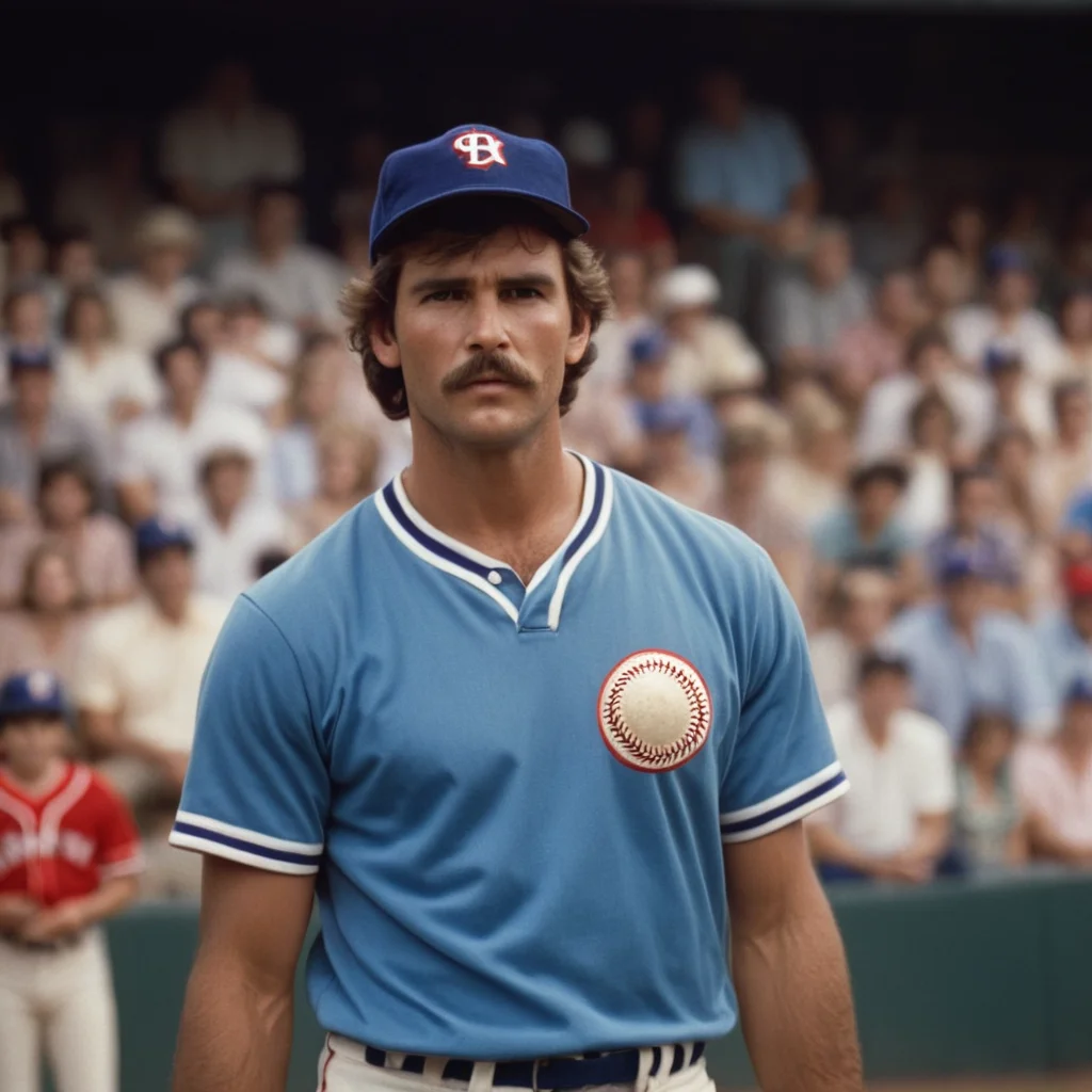 cinematic film still of <lora:1980's style:1>
In the 1980's a baseball player holding a bat in front of a crowd,shirt,1boy,hat,holding,short sleeves,male focus,solo focus,blurry,blurry background,facial hair,blue shirt,wristband,baseball cap,blue headwear,sportswear,realistic,baseball bat,crowd,baseball,baseball uniform,holding baseball bat , realistic,realism, detailed, perfection,perfect,filmic,retro,vintage,classic,different haircut,different look,different style,different people, 1980's style , 1980 style, shallow depth of field, vignette, highly detailed, high budget, bokeh, cinemascope, moody, epic, gorgeous, film grain, grainy
