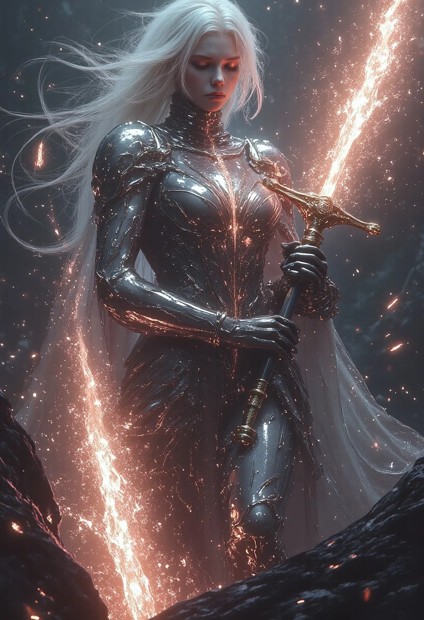 Veilsrent zephyrian blast part sands so fine, Whisper-folio caught in draught's ill-willed scythe Scintillant blade wails like revenant supplicate,
Spell-bound enchantress dances hurricane-gait Her verd-ochre Orb blazing gem-like unspoilt Sun-shadow etched a tale on sanguine azure breadth Across Darkling Dessart she stands astride; Alchemic fury storm-light forged Foredoomed wretches flensed bone-mealy fleece! Halfscaled seith-walker mantis-paw poised prostrate Orbed lance splinter-lime unflinchingly shines Decreeing fell decree wrought thus that eve Ephemerides tore their twi-fold undergarbs Tearing loinclothe crimson strips their natal tears Tears mixing sweat stung scars until burst Leprous sores barked bitter acerbic salts Grief-filled ululation chorused conjure Their visages shaded void'd loathing ungod!
Gatherings of motes veil mysterious dells;
impressionist painting, loose brushwork, vibrant color, light and shadow play, captures feeling over form, Oil Painting,
surreal, concept-art, fantasy, beautiful, painterly, detailed, textural, artistic, aesthetic, intricate details, highly detailed, vivid, volumetric lighting,
