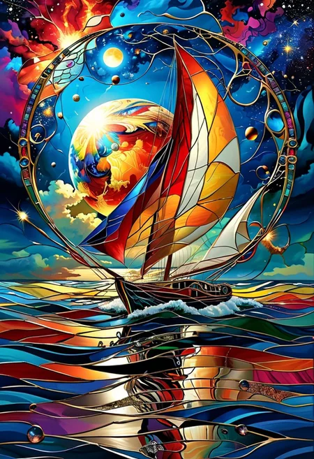 Capture the surreal elegance and boundless innovation in a 8k. On a edge of reality outside of quantum universe the dream of a new creation is hallucinating by the creator himself. The silence before singularity The turbulence of ideas is collapsing into the vividly realistic vision. There no upsides or downsides, no symmetry no circles and no edges and no voids just colors of colliding shapes. The crispness of colors and sharpness of the thoughts is overwhelming. the photograph of the dream is beyond distinction of reality. The vivid features, captured in stunning detail, invite viewers to explore a world where fantasy and reality intertwine seamlessly in a breathtaking display.
