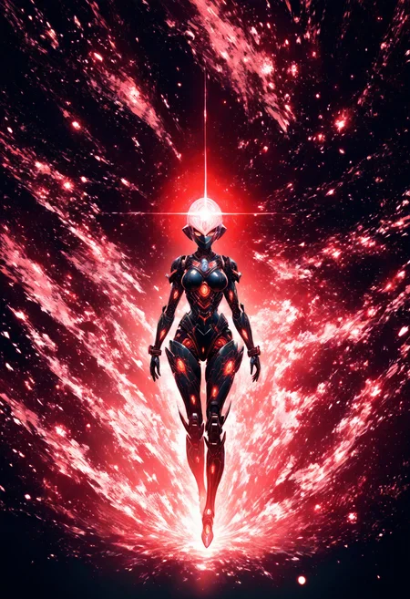 professional 3d model masterpiece,high score,great score,absurdres,  ., a red circular object with a light shining inside of it [11], <lora:R0k00Gl0w1ngHD:1>, (R0k00Gl0w1ngHD, glowing, light particles, space art, generative art, Android Jones, Benoit B. Mandelbrot, fantasy art, concept art, fractals, abstract art), muzzle flash [3],solo [1], . octane render, highly detailed, volumetric, dramatic lighting