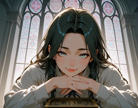 PonyScores7, source_anime, ah1, IllustriousQual, <lora:natsumi_style:0.2>, <lora:by_usakun-pony:0.2> by usakun, <lora:Akina_Bbw_Style_-_PonyXL:0.2> AkinBw
BREAK (Ground level, (from back), medium distance from viewer)
BREAK (((Prayer Hall, Sacred space with rows of worshippers bowing in prayer, ornate arches, stained glass windows depicting scenes from the Quran, the scent of incense and rosewater lingering in the air)))
BREAK ((Misplacing a wallet or phone))
BREAK liver (dogs) interdimensional lawyer
BREAK 1girl, mature female, (round face:1.2), (thick eyebrows:1.3), (curvy), round-chin, caucasian, (plump face), <lora:Round_face:0.2>, <lora:ETO_OCPonyXL:0.3> eto_oc, skindentation, (plump), thick thighs, wide hips, busty, voluptuous, lips, <lora:venus body PonyXL:0.3>, <lora:shinyskin2:0.2> glistening skin
BREAK  (((curly hair), long hair, (black hair:1.4), (parted hair:1.7), messy hair, kinky curls, <lora:hairdetailpxl:0.2> hairdetailpxl))
BREAK ((half green and brown eyes), (colorful eyes), (multicolored eyes), (downturned eyes:1.4), <lora:expressive eyes:0.2> expressive eyes, <lora:eyedetailpxl:0.2> eyedetailpxl, <lora:Eyes_High_Definition:0.2> EyesHD)
BREAK ((smirking at viewer, smug,  <lora:Expressive_H:0.2> Expressiveh, <lora:Emotional_Anime_Expressions_PonyXL_Concept:0.2> emotional, <lora:Best_Facial_Expression_LoRA_PONY:0.2>, looking at viewer, <lora:Detailed expressive EXEV style -XL Pony V1.0:0.2> FaceDetail))
BREAK <lora:xl_more_art-full_v1:0.2>, <lora:aesthetic_anime_v1s:0.2>, <lora:EpicF4nta5yXL:0.2>, <lora:detailxl:0.2> detailxl, <lora:Fant5yP0ny:0.2>, best quality, amazing quality, best aesthetic, absurdres, illustration, Volumetric_Lighting, ultra-detailed, very aesthetic, intricate details, 8k, masterpiece, best_quality
BREAK Stable_Yogis_PDXL_Positives, AS-Adult, <lora:Complicated fantasy portrait - XL Pony V2.0:0.2>, bad-hands-5, <lora:HDA_Detailer:0.1>, HDA_FatGirlXL