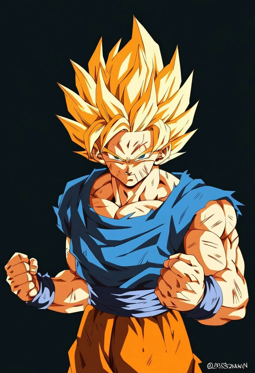 score_9, score_8_up, score_7_up, score_6_up,rating_questionable,((Solo:1.0)),(goku,sayan1), (super expresive), ultradetailed, masterpiece, best quality, highres