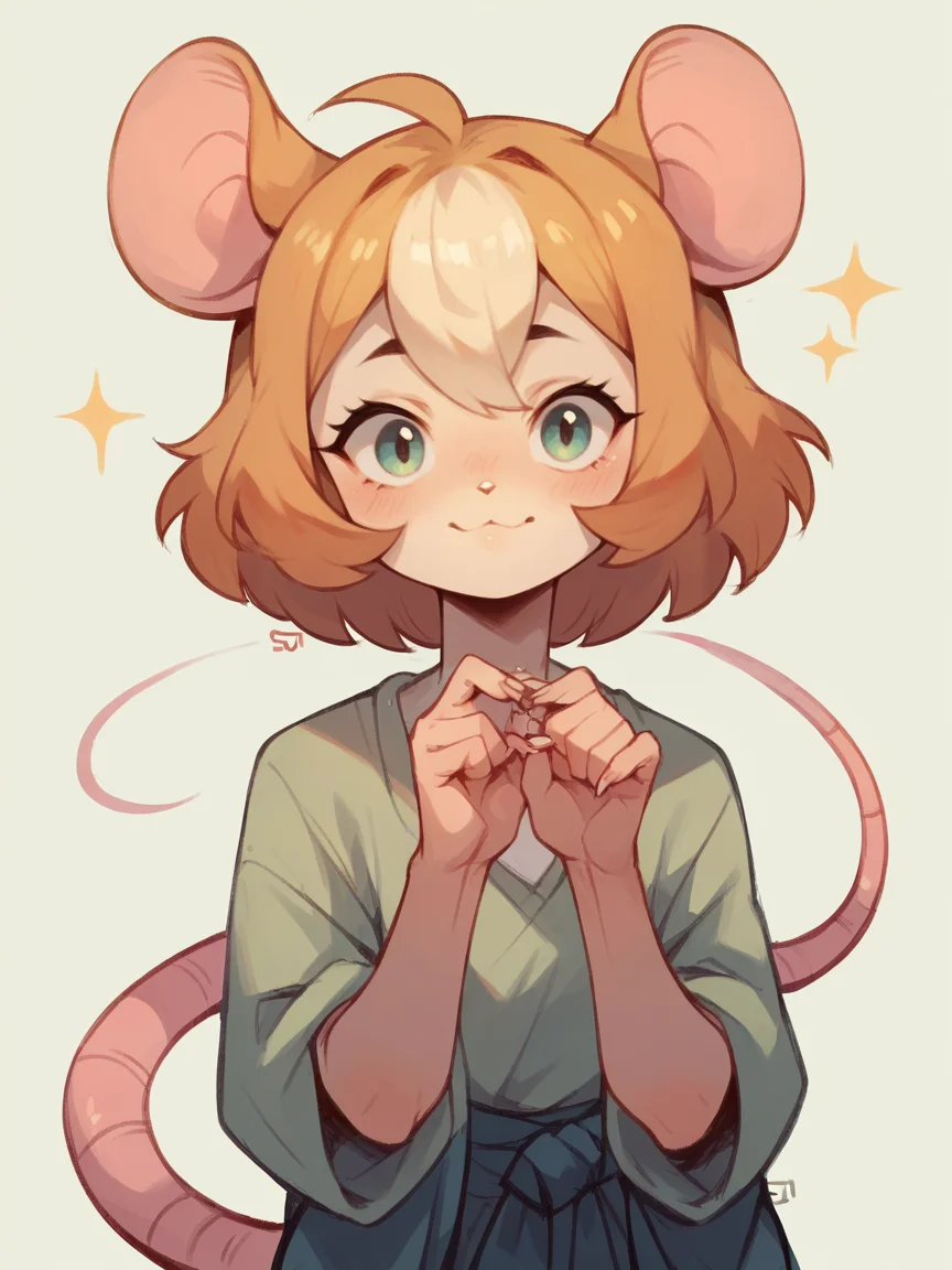 score_9, score_8_up, score_7_up, score_6_up, score_5_up, 1girl, <lora:su1zXLP:1> su1z, mouse girl, solo, cute,