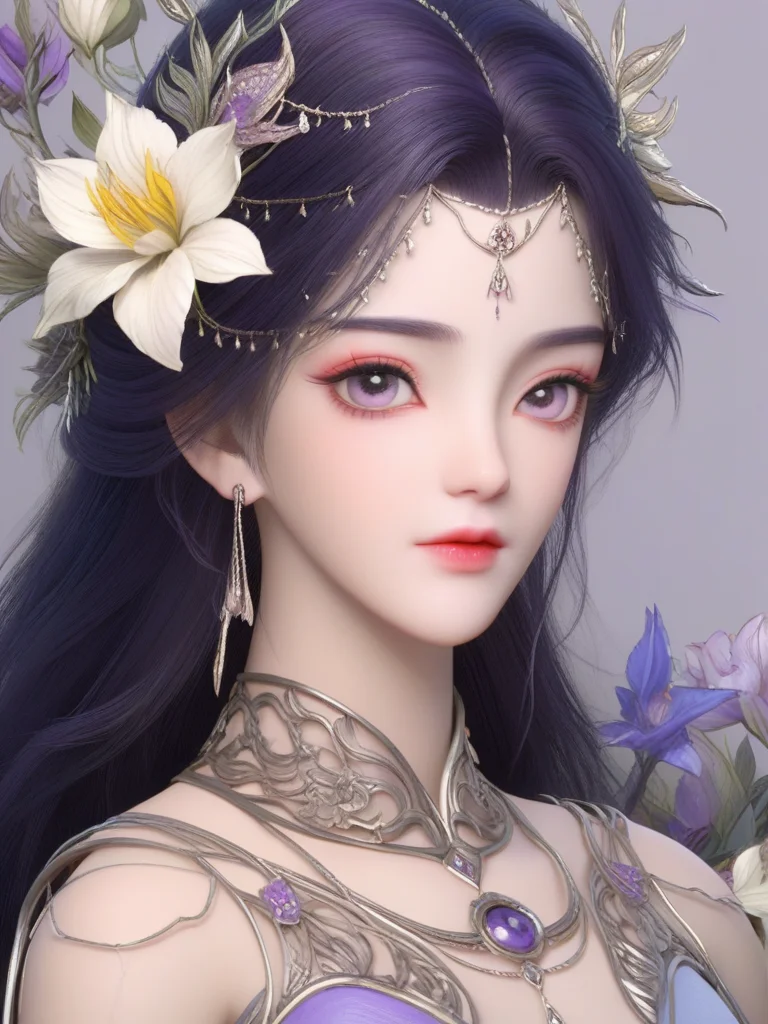 guofeng, Illustrated,1girl,black eyes,long hair,super precise depiction, (flowers),multiple colors,high definition,Rich in intricate details. 8K,illustration,crazy colors, <lora:YunXi_SDXL-000008:0.7> <lora:20240211-1707644916382:0.7>