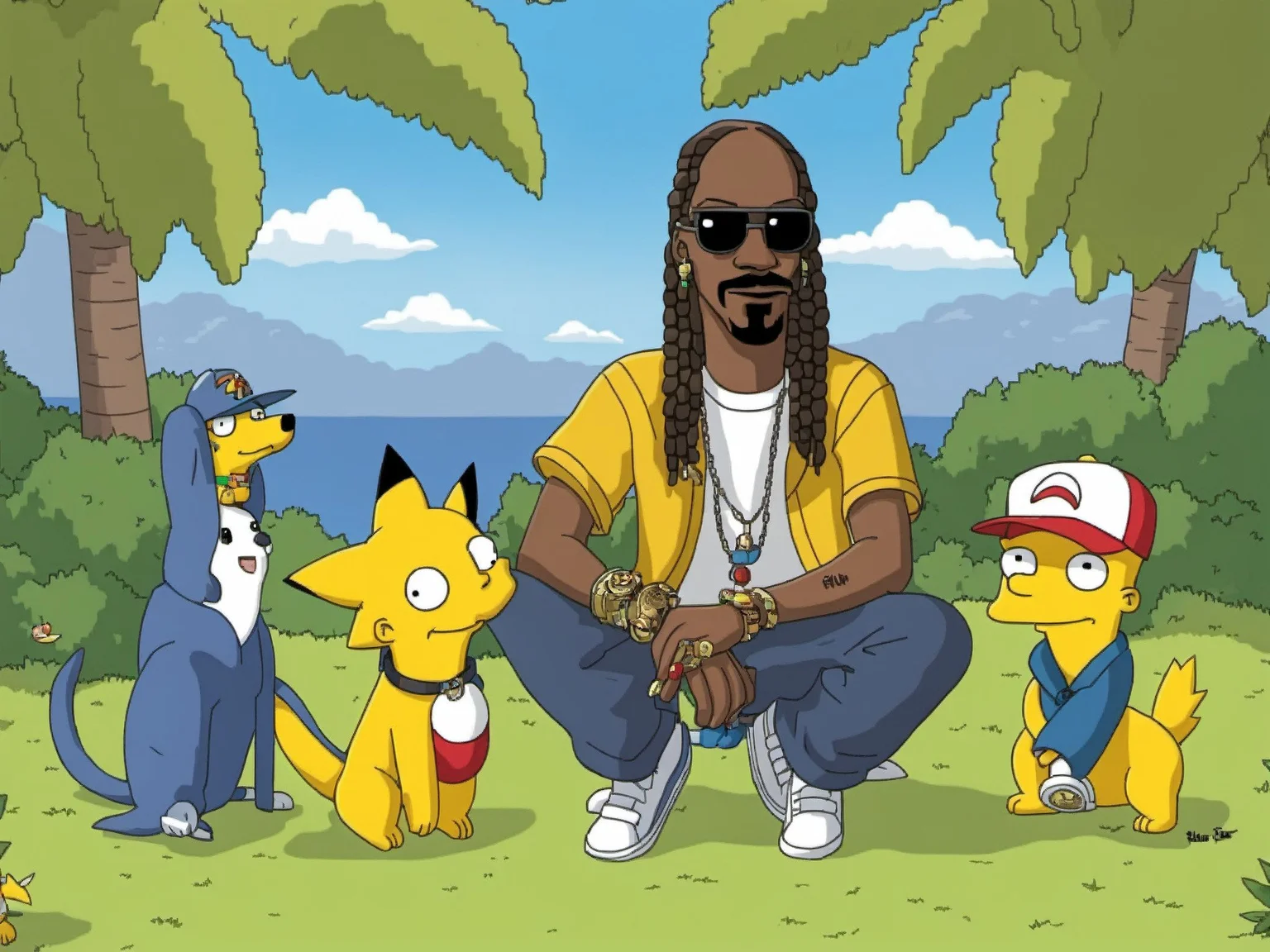 Snoop Dogg as a Pokemon trainer, simpstyle <lora:SDXL-simpstyle-Lora:1>, Very detailed, clean, high quality, sharp image