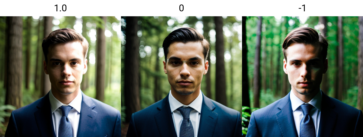 man in suit, forest, 8k, 4k, headshot <lora:light_slider_v1:1.0>