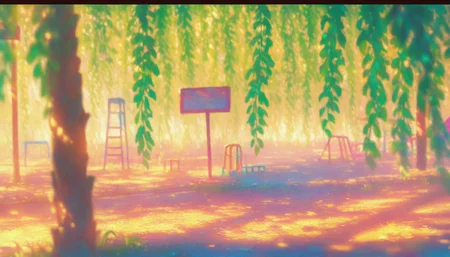 REMEMX,
REMEMX,no humans,outdoors,letterboxed,sign,road,modern,playground,willow,
outdoors,<lora:REMEMXv1-000050:1>,