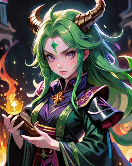 powerful (jiaoren, Skilled in magic and sorcery, malevolent women with knowledge of herbs and potions, spells and enchantments, deeply connected with the supernatural and the occult) BREAK monster-girl <lora:neg4all_bdsqlsz_xl_V9:0.7> <lora:detailed_notrigger:0.7> <lora:EnvyEnhanceXL01:0.7> <lora:EnvyMonXL01:0.7>