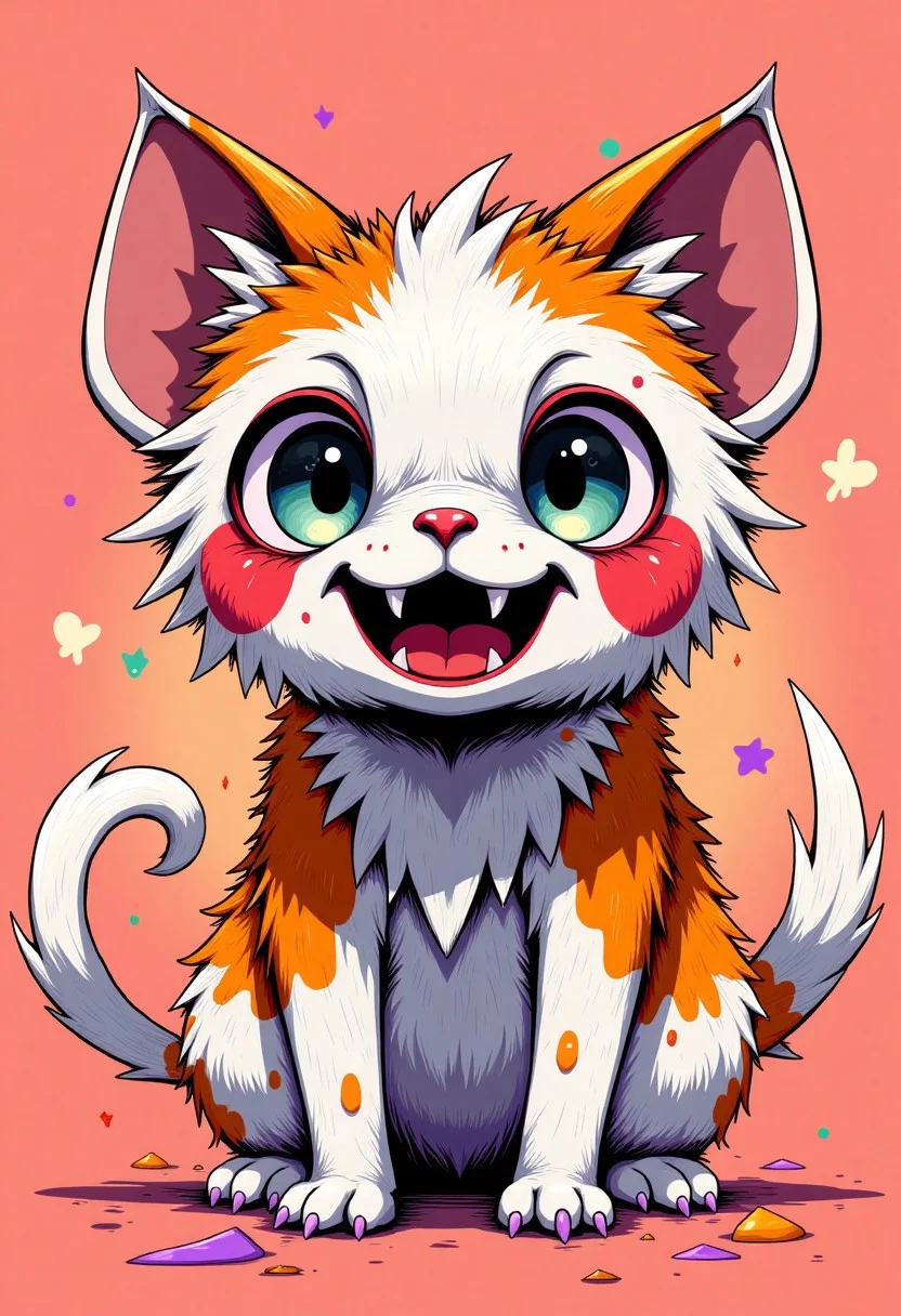 WackyGraphDaal
a cute adorable anthropomorphic eyeball monster look like a cat, fluffy fur,
cute, adorable, brightly colored, cheerful, anime influence, naughty face, laughing, happy, playful, cheerful, bright, vibrant, light-hearted,
characters, digital, fantasy, illustration, manga-anime, portraits, whimsy,
3d-rendering, concept-art, digital, dreaminess,
eeriness, fantasy, photorealism, other-worldliness, realism, science-fiction, surreal, colorful,
