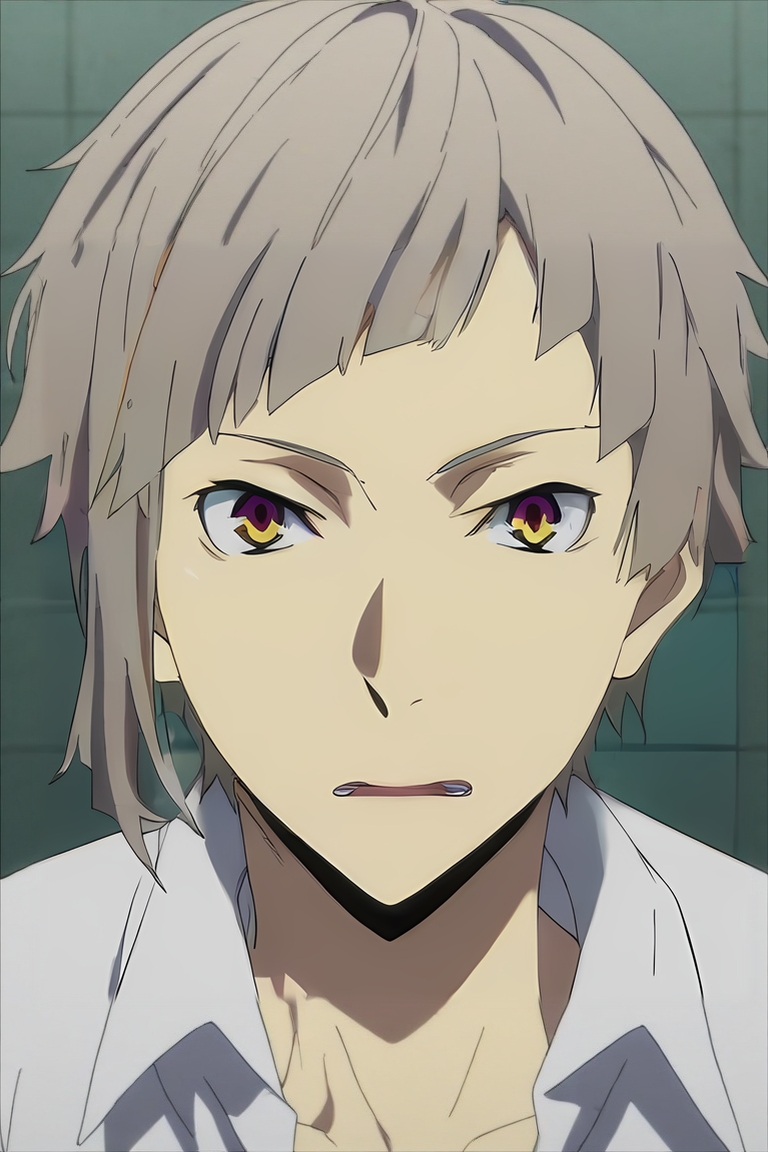score_9, score_8_up, score_7_up, source_anime, semi-realistic, looking at viewer, , , 1boy, solo, male focus, <lora:atsushi_nakajima_pony:0.9>, atsushi_nakajima, grey hair, yellow eyes, multicolored eyes, purple eyes, short hair, , hospital, Hands reaching out, indicating a desire for connection, <lora:sdxl_lightning_8step_lora:1>