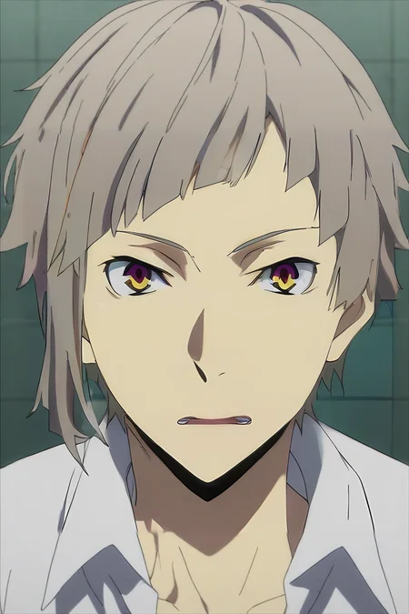 score_9, score_8_up, score_7_up, source_anime, semi-realistic, looking at viewer, , , 1boy, solo, male focus, <lora:atsushi_nakajima_pony:0.9>, atsushi_nakajima, grey hair, yellow eyes, multicolored eyes, purple eyes, short hair, , hospital, Hands reaching out, indicating a desire for connection, <lora:sdxl_lightning_8step_lora:1>