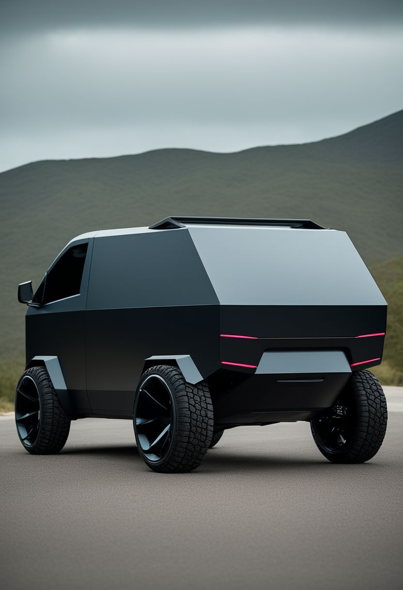 "Create an image that blends the futuristic design of a Tesla Cybertruck with the compact charm of a Daihatsu Hijet Truck S100. Visualize a vehicle with the robust, angular silhouette of the Cybertruck, but scaled down to the size and proportions of the Hijet Truck. Incorporate sleek, metallic surfaces and futuristic LED lighting reminiscent of the Cybertruck, while maintaining the practicality and versatility of the Hijet Truck's design. Let the resulting image showcase a unique fusion of modern innovation and classic utility, offering a fresh perspective on both vehicles' iconic features."
("REPUBLICA DOMINICANA." text logo: 1.4), black, black, graffiti, toxic gas, logo, death, skull mask, cyberpunk mask, hood, giant scythe in hand <lora:Harrlogos_v2.0_SDXL:1> <lora:sdxl_more_art-full_v1:0.8><lora:Harrlogos_v2.0:1> ( text pa-lante"Leonel  logo:1.3) in the clouds, storm, lightning <lora:Storm_Cloud_Style:0.8>