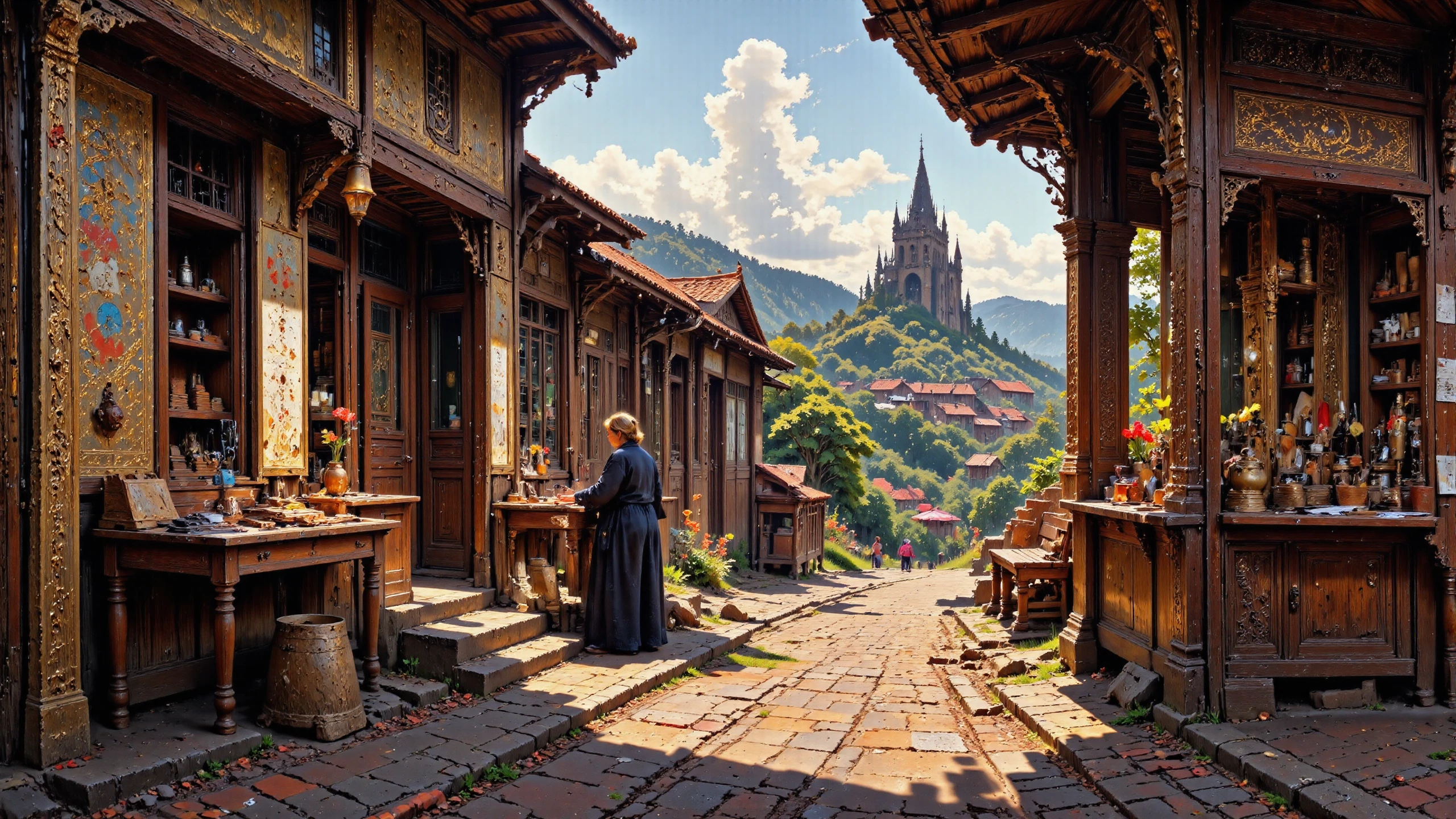 (ramen shop:1.3),  beautiful (Equatorial Guinean) fantasy landscape,  day, woman, intricate, very detailed, sharp, colorful, <lora:Hand v2:1> <lora:Anti-Blur:1> <lora:Insane Detail Slider:0.5>   <lora:Flux.1_Turbo_Detailer:0.6> <lora:flux-photo-transparent_Alpha_1.0:0.8> <lora:flux.1_lora_flyway_Epic-detail_v2:0.6> <lora:Painterly01b_CE_FLUX_AIT:0.8> pntrlyCE_style, <lora:VividlySurreal:0.8>, <lora:FluxMythP0rtr4itStyle:0.8> mythp0rt