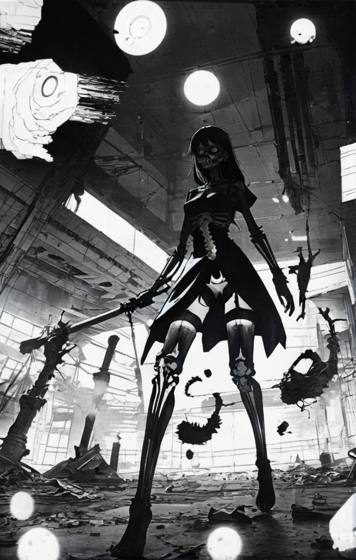 <lora:bldr-000007:0.8>bldr, anime girl, dismembered skeleton bodies