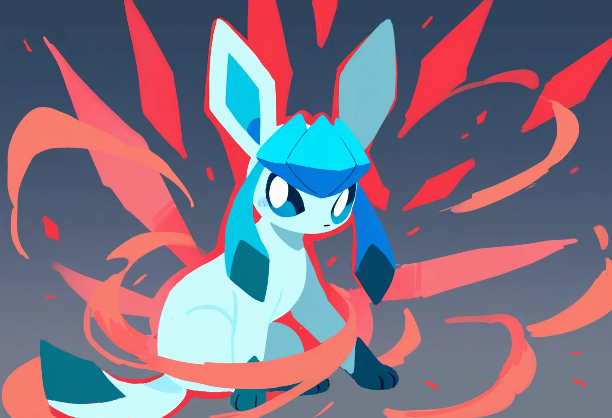 (masterpiece, best quality:1.1), solo, zerov:0.8, pokemon, glaceon, <lora:N11_ZeroV_V9_250101-000019:0.8>