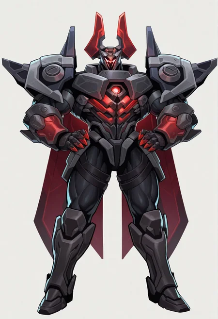 bara,muscular male,comic,full body,
solo,mecha,mecha cape,hands on own hips,
project-mordekaiser,white background,
very awa,masterpiece,best quality,absurdres,newest,perfect quality,detailed background,intricate details,