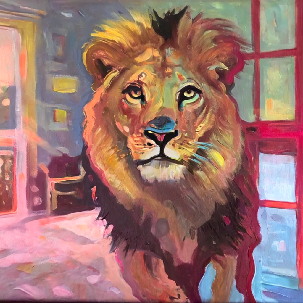 artmix07 lion in room <lora:artmix07:1>