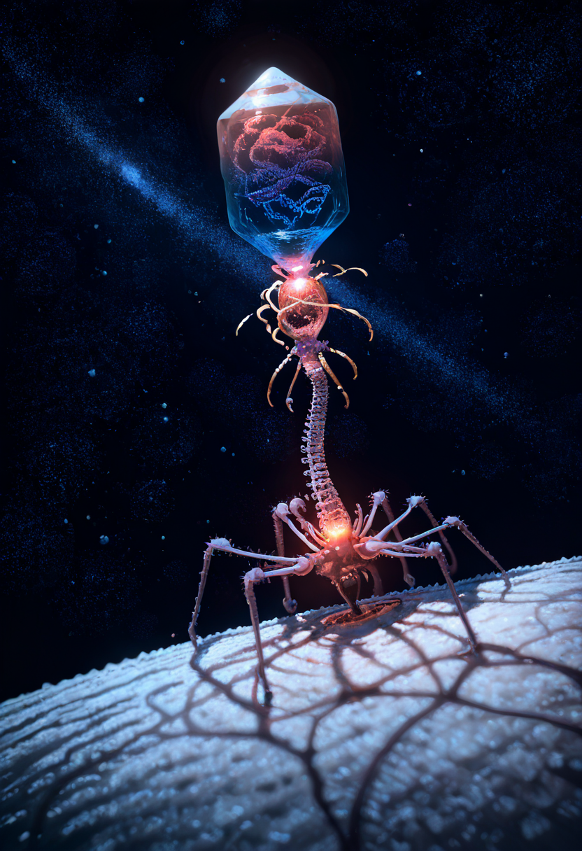 masterpiece, best quality, no humans,   B4cterio, flower, night, star (sky), space, planets,   ,<lora:BacteriophageIXL_v1:1.0>,