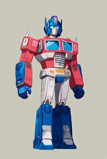 score_9, score_8_up, score_7_up,, good quality ,, character focus, solo, , best quality <lora:optimus-07:1> optimus, robot, mecha, autobot, solo, <lora:Doulingo_Pony:1> minimalistic, vector art, lean lines, illustration, graphic design, vector graphics