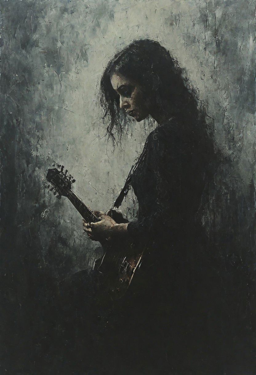 masterpiece, best quality,pictorialist style, low angle shot, medium shot, Bokeh, raw, dappled light on 1woman 30year old, playing guitar, electric guitar, (long and slender and beautiful legs), bare arms, supergirl costume, blonde hair, long hair, stand,Stage,headphone, masterpiece, best quality, 8k , ultra realistic, rule of thirds, dramatic overhead lighting, detailed face, cute, shallow depth of field, intricate details,