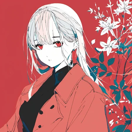 <lora:mourning_girl_xl:0.8>,1girl,red background,