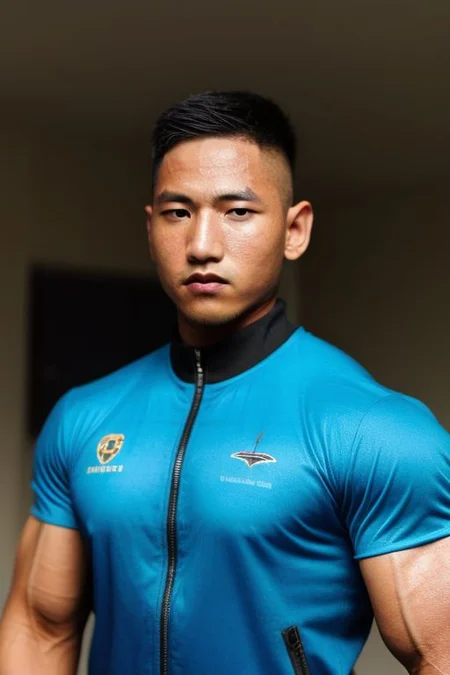 1man, Pinoy as Bodybuilder, fade  hairstyles, Tight SUIT , 8K UHD,  Handsome face