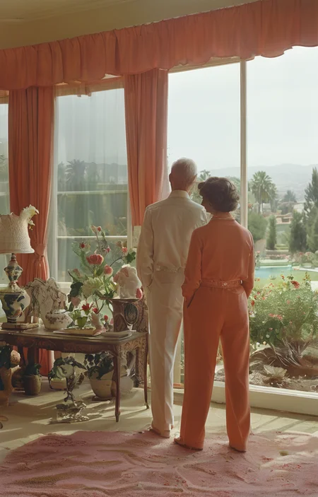 masterpiece,best quality,<lora:tbh157-sdxl:1>,illustration,style of Larry Sultan, portrait of family