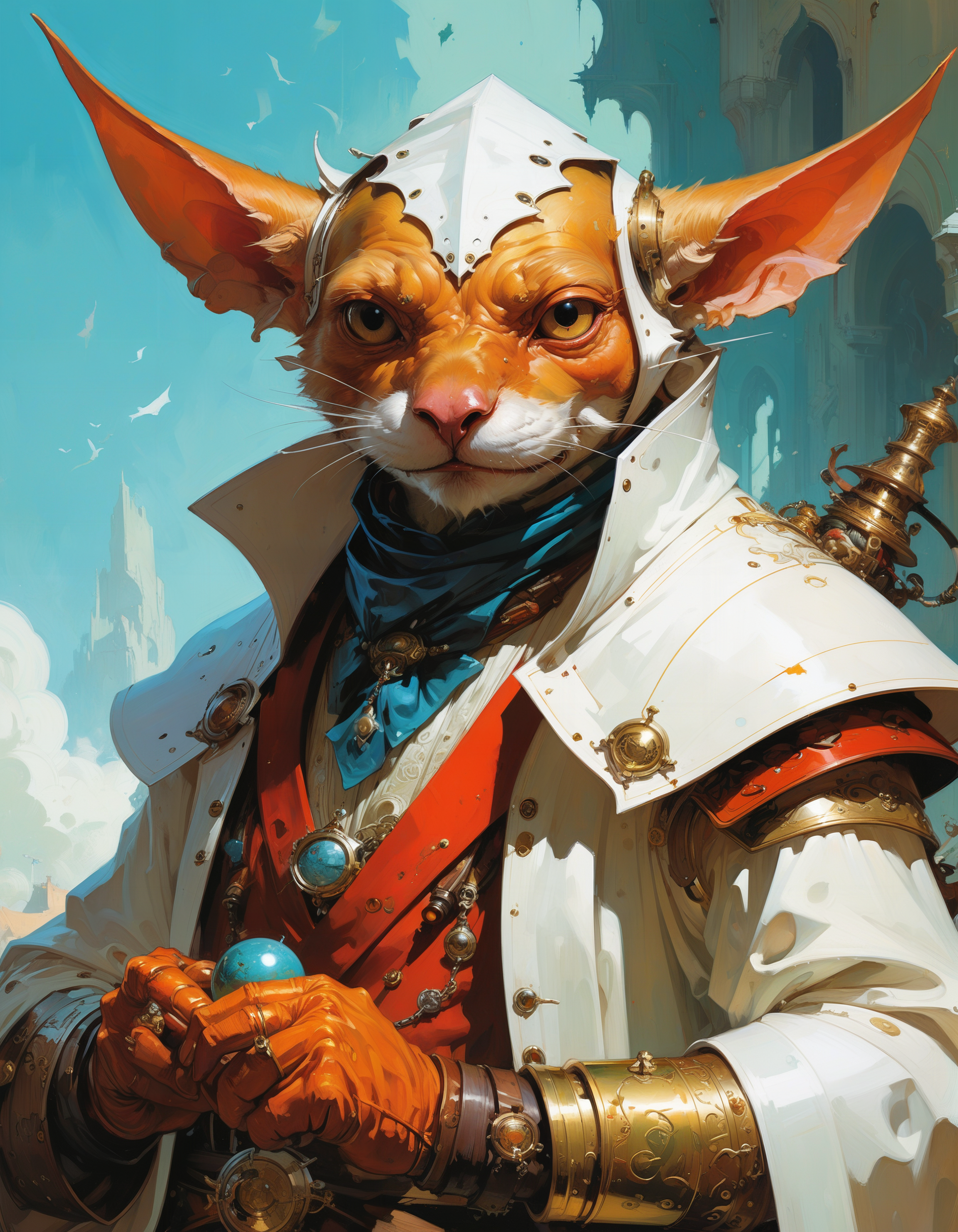 fantasy,  D&D character, by Greg Simkins and Moebius , in the style of Adrian Ghenie, hyper detailed, intricate, poster art, Artstation,  (intricate details, masterpiece, best quality:1.4)
<lora:add-detail-xl:0.5> <lora:xl_more_art-full_v1:0.5>