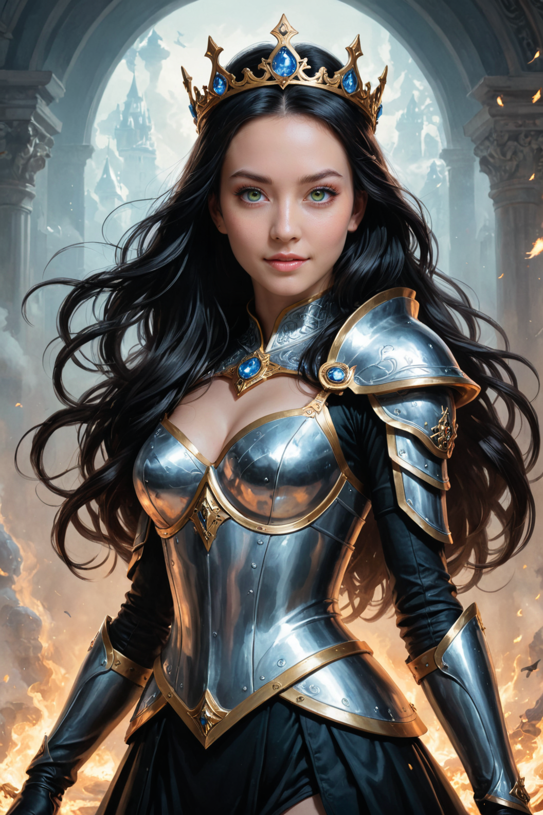by (((Brian Mashburn) and Mark Lovett) and Hikari Shimoda) and Sydney Edmunds of   warlike arcane regal princess   <lora:more_art:0.30> <lora:RMSDXL_Enhance:0.50> <lora:RMSDXL_Creative:0.50> <lora:RMSDXL_Photo:0.25> <lora:RMSDXL_Darkness_Cinema:0.50> <lora:clothing_slider:3.00> <lora:great_lighting:1.50> <lora:aesthetic:1.50> <lora:photorealistic_portrait:0.75> <lora:extremely_detailed:1.25> <lora:dpo:0.25> <lora:perfect_hands:0.50>