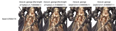st. george (style3),1girl,cleavage,solo,looking at viewer,bare shoulders,red flower,long hair,frilled dress,red bow,polearm,huge weapon,lance,weapon,dagger,standing,dress,swan hair ornament,swan,shield,red bowtie,shield bowtie,detached collar,bow,black bow,skirt hold,rose,red rose,flower,large breasts,puffy detached sleeves,puffy short sleeves,detached sleeves,frills,green eyes,braid,single hair bun,updo,ponytail,sidelocks,parted lips,head tilt,knight,robot,mecha,armor,full armor,arm shield,blonde hair,rigging,black dress,wristband,jewelry,fingerless gloves,single glove,single fingerless glove,two-tone dress,white dress,red dress,breasts,off-shoulder dress,gauntlets,protect,feet out of frame,cockpit,white thighhighs,frilled thighhighs,planted spear,spear,holding weapon,holding polearm,holding,bident,white background,<lora:st. george (the knight of hatter) v1.7-000008:1>,
