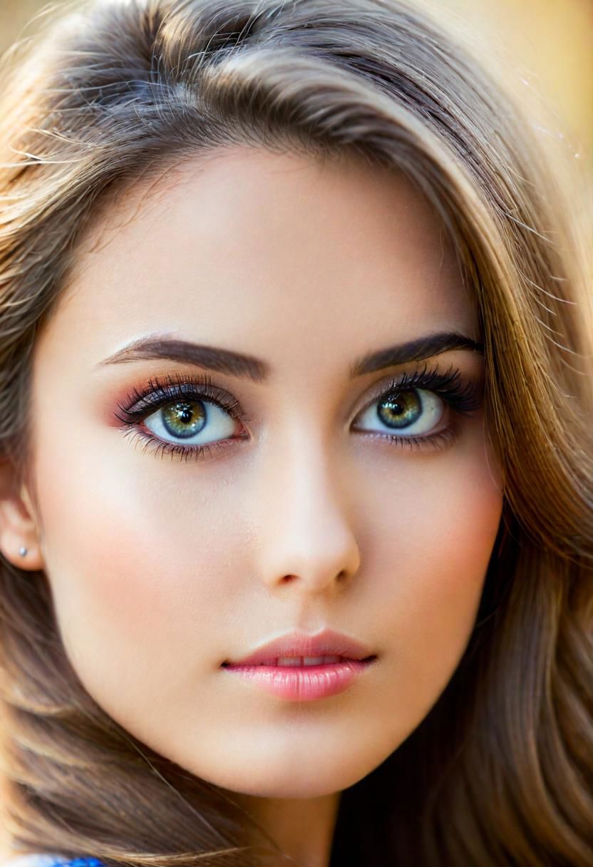 Portrait Photography,A highly detailed close-up of metart model looking left,with prominent,bright eyes that sparkle with sharpness and contrast against a subtle background,Her skin is flawlessly smooth,An award-winning capture that accentuates her eye color vividly,Use an 85mm lens with  her eyes and hair into striking relief with a narrow depth of field,aiming for a very realistic and high-resolution image,freckles,, Thorough,analog style,eye focus,highest quality,(highly detailed skin),perfect face,skin pores,(bokeh:0.6),sharp focus,dappled lighting,(backlighting:0.7),film grain,photographed on a Sony A7R IV,18mm F/1.7 cine lens,(highly detailed, intricately detailed),8k,HDR,front view,(upper body:0.9) .ultra  detail  flawed face , Aperture: f/5.6, Shutter Speed 1/4000th of a second 
ISO: 6400,  digital art, trending on Artstation . Octane render 4k UHD image, highly detailed, offset natural lighting, beautiful. epic. masterpiece. high quality resolution HD quality  <lora:Details:0.85>