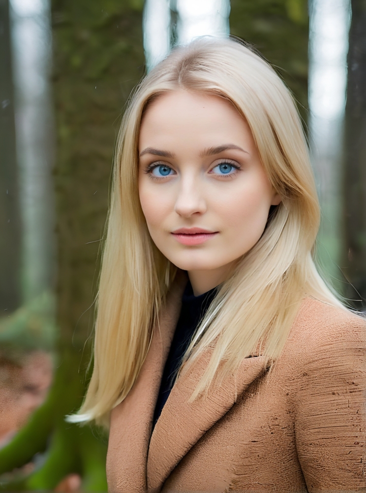 Photo of Sylvia Myren, girl wearing a wooden bark suit, posing in a misty eldritch forest, castle ruins in woods, <lora:PerfectEyesXL:0.5>, (detailed, ultra-detailed body:1.1),best quality,photo-realistic,highly detailed,absurdres,cinematic lighting,hyper-realistic,sharp focus,32k resolution,detailxl,SimplePositiveXLv2,
