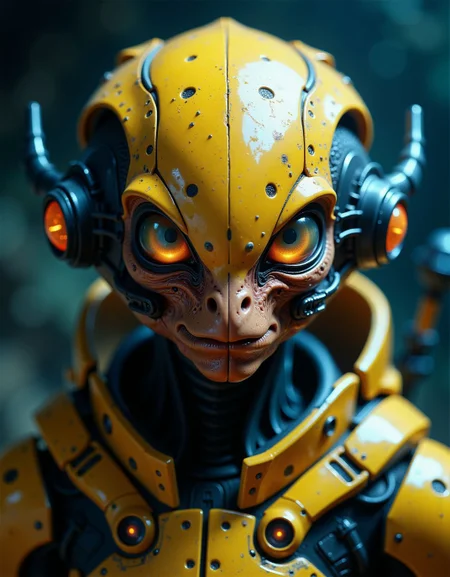 ck-fntstcl, a strange alien hi-tech species with yellow hard shell bodyarmor, direct eye contact, head turned towars camera, (whimsical:0.7), space, battle scarred, biolumicent glowing veins, attack mode, blood thirst,
captured on a (Phase One XF IQ4 150MP), <lora:ck-FantasticalCreatures:1>, <lora:artilands:0.6>