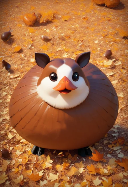 score_9, score_8, score_7, (masterpiece), best quality, expressive eyes, perfect face, fl00ffymadn3ss, (turkey, feral turkey), thanksgiving, male, (autumn), cute pose