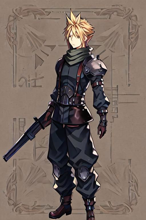 cloud strife, shinra_infantry_uniform