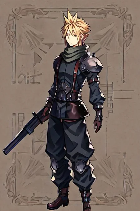 cloud strife, shinra_infantry_uniform