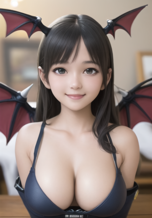 (Photo:1.3), highdetail, <lora:darkstalkers_morrigan:0.8>, darkstalkers_morrigan, smile, portrait,, (masterpiece, best quality, detailed:1.3), (trending on CGSociety, trending on pixiv, contest winner:1.3)