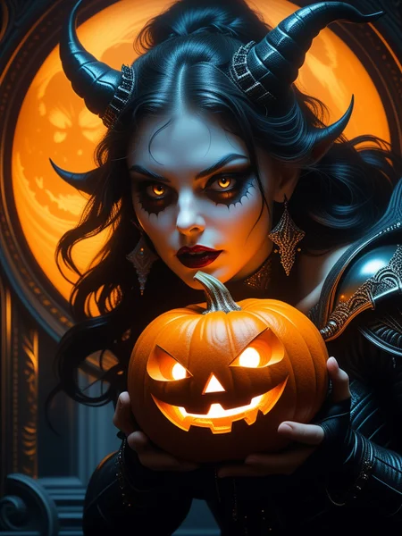 ((best quality)), ((masterpiece)), ((detailed)), (exquisite), impressive, ((astounding)),
suddenly an evil bloodthirsty cacodemon in the form of a Halloween pumpkin, painted in orange Halloween colors, flies down on me from above, an evil eye drills its target, horns and growths stick out in different directions in a frightening way, a huge fiery mouth is wide open, many predatory sharp teeth are eager to grab and tear apart the unfortunate innocent victim, huge fangs are flashing, saliva drips from the predatory mouth,
dark starry night, full moon, creepy Halloween night,
The sparkling glowing evil eye adds a touch of horror to this scene.
This creature is a masterpiece of artists Boris Vallejo and Julie Bell, with dark and evil features captured in a realistic style.
A dark starry night with a full bright moon in the background contrasts with the orange Halloween colors of the creature's body,
and the interplay of light and shadow adds depth to the cacodemon, creating an image of the eternal terror and fear that Halloween night brings, (full-length photo: 1.7),
Wide Angle Lens, Wide Angle, Sharp Focus, Hyper-Detailed, Very Complex), Striking Detail, Cinematic Shot Detail,
Cinematic Photography, Film Mood, Cinematic Lighting, Compelling Composition, Narrative Elements, Conveys emotion, mood, and narrative depth, creating visually striking images that feel like still frames from a movie,
<lora:add-detail-xl:0.7>, <lora:WildcardX-XL-Detail-Enhancer:0.4>,
Graffiti Art Style, Ornate and Intricate, Neo-Baroque, Pencil Sketch Drawing, Vibrant Rim Light, cinematic photo photograph prompt,50mm . cinematic 4k epic detailed 4k epic detailed photograph shot on kodak detailed cinematic hbo dark moody,35mm photo,grainy,vignette,vintage,Kodachrome,Lomography,stained,highly detailed,found footage,
hyper-detailed,beautifully color-coded,Hyperrealism style glamour shot of low light photo of Luxurious Elegance, Luxury product,
Artgerm,figurative art,highly detailed digital painting,a fine art painting,cinematic light,dynamic composition,elegant,intricate,very inspirational,innocent,aesthetic,(sharp focus),color inspired,extremely,RAW photo,(high detailed skin:1.2),8k uhd,dslr,soft lighting,high quality,film grain,Fujifilm XT3,masterpiece,best quality,realistic,very clear,ultra quality,ultra detailed,masterpiece. Ambient,moody,dramatic,shadowy. Beauty focused,make-up,lighting,seductive, masterpiece,best quality,realistic,very clear,
Ultra-realistic images,even more detailed than photography,by artists like Chuck Close,emphasis on texture and minute detail insane details,intricate details,beautifully color graded,insanely detailed and intricate,hypermaximalist,elegant,hyper realistic,super detailed,biomechanical landscapes,surreal forms,dark and intricate textures,a fusion of organic and machine,eerie beauty,alien figures,dystopian visions,intricate details,monochromatic color schemes with highlights of metallic sheens,by H.R. Giger,
35mm photograph, film, bokeh, professional, 4k, highly detailed, bright rim light, high contrast, bold edge light, black and white drawing, graphite drawing, ornate and elaborate, dynaimc, Neo-Baroque, decorative, highly detailed, elaborate, ornate, intricate, dynamic, dramatic, vibrant colors, graffiti art style, Vector art, Vivid colors, Clean lines, Sharp edges, Minimalist, Precise geometry, Simplistic, Smooth curves, Bold outlines, Crisp shapes, Flat colors, Illustration art piece, High contrast shadows, Technical illustration, Graphic design, Vector graphics, High contrast, Precision artwork, Linear compositions, Scalable artwork, Digital art,