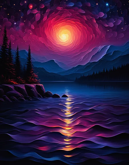 novuschroma82 style Starry Night as a painting <lora:novuschroma82 style:1>