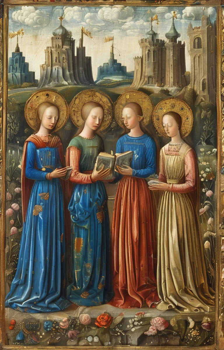 masterpiece,best quality,<lora:tbh294-sdxl:0.9>,illustration,style of Illuminated manuscript portrait of Housework robots