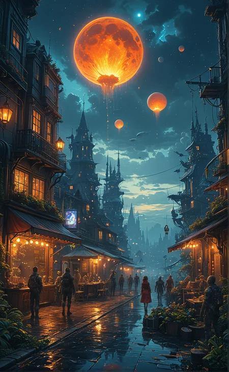 sci-fi style ethereal fantasy concept art of  Festive evening, May 1st Labor Day,  
Programmers, designers, managers celebrating together,
 intricate, 8k highly professionally detailed, HDR, CGsociety, heavenly atmosphere, detailed illustration, hd, digital art, overdetailed art, concept art, complementing colors, trending on artstation, Cgstudio, the most beautiful image ever created, dramatic, subtle details, illustration painting by alphonsn, vibrant colors, 8K, award winning artwork, high quality printing, fine art, gold elements, intricate, epic lighting, very very very very beautiful scenery, 8k resolution, digital painting, sharp focus, professional art, atmospheric environment, art by artgerm and greg rutkowski, by simon stï¿½lenhag, rendered by Beeple, by Makoto Shinkai, syd meade, 8k ultra hd, artstationHD, 3d render, hyper detailed, elegant, 
<lora:add-detail-xl:1> 
<lora:aidmaMJ6.1_v0.5_2:0.7> aidmamj6, 
<lora:SDXLFaeTastic2400:0.15>,
<lora:tbh129-sdxl:0.2> style of Michael Cheval,
brave light . magnificent, celestial, ethereal, painterly, epic, majestic, magical, fantasy art, cover art, dreamy . futuristic, technological, alien worlds, space themes, advanced civilizations