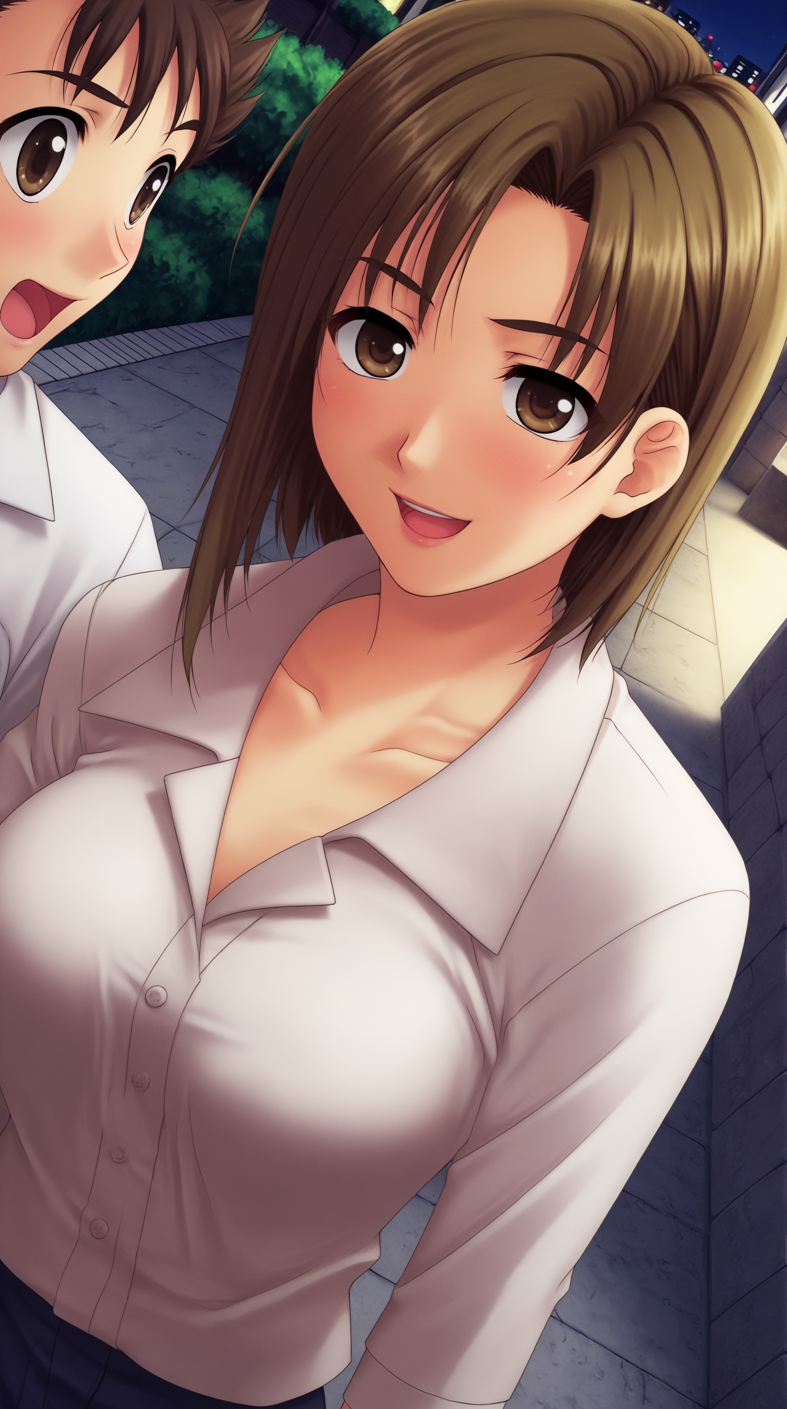 score_9, score_8_up, score_7_up, best background, detailed background, 4k, upscale, anime_source  Komiyama Mizu, blush, smile, open mouth, shirt, outdoors, dutch angle, night, lipstick, road, street  <lora:JN_Komiyama_Mizu_Pony:0.8>