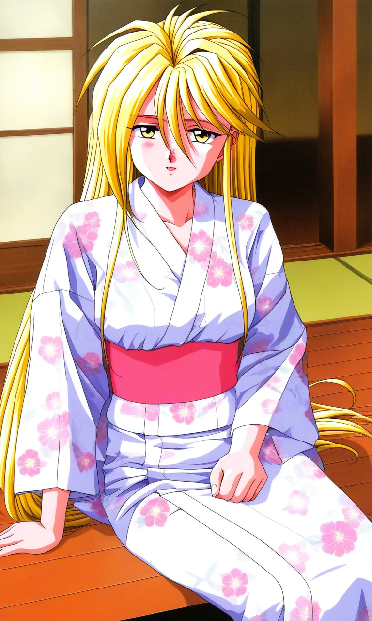 general,highres, ultra-detailed,very aesthetic,best quality ,best hands, BREAK <lora:Ijuuin_Rei_Tokimeki_Memorial_IS:1>
Ijuuin_Rei(Tokimeki_Memorial), 1girl, solo, blonde hair, yellow eyes, hair between eyes, breasts, 
1girl, blonde hair, solo, japanese clothes, kimono, long hair, sitting, yellow eyes, yukata,