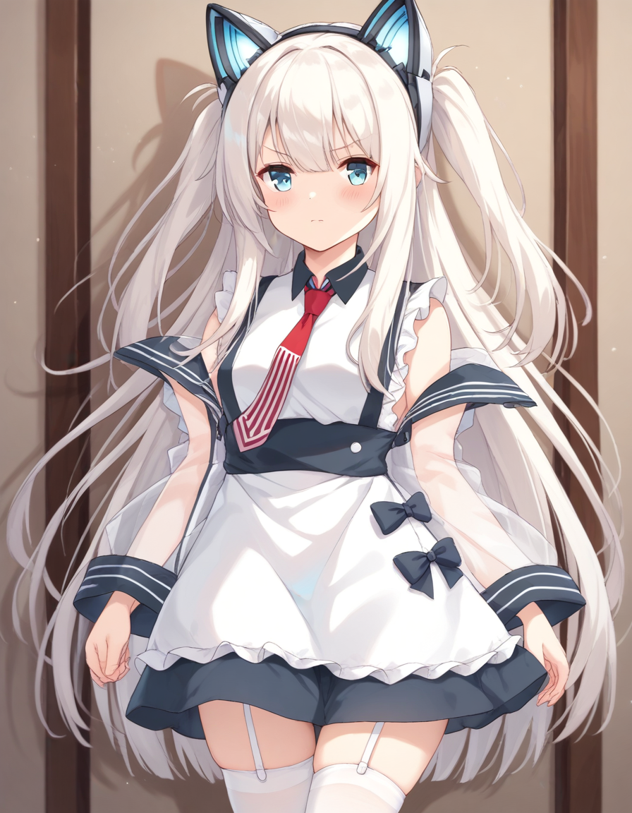 <lora:hammann_â±_XL_pony_bf16_v1:1>hammann_â±_(azur_lane),1girl,standing,, BREAK score_9, score_8_up, score_7_up, BREAK source_anime, best quality, masterpiece, uncensored,<lora:sdxl_lightning_4step_lora:1>(clear eyes:1.2),zPDXLpg,rating_explicit,clear eyes,beautful eyes,