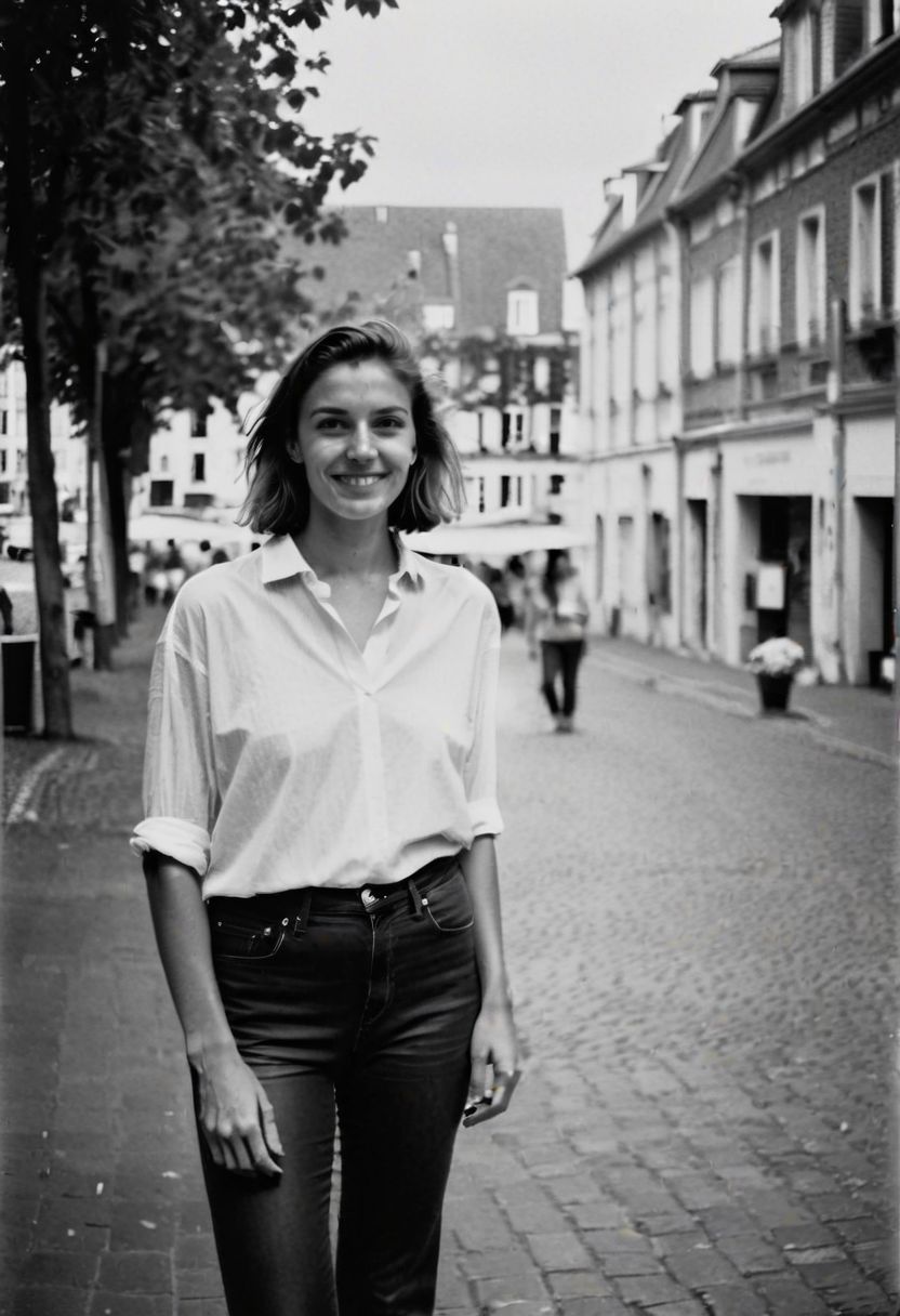 KB_Kentmere400, instagram photo, a 20 years old french woman, film grain
