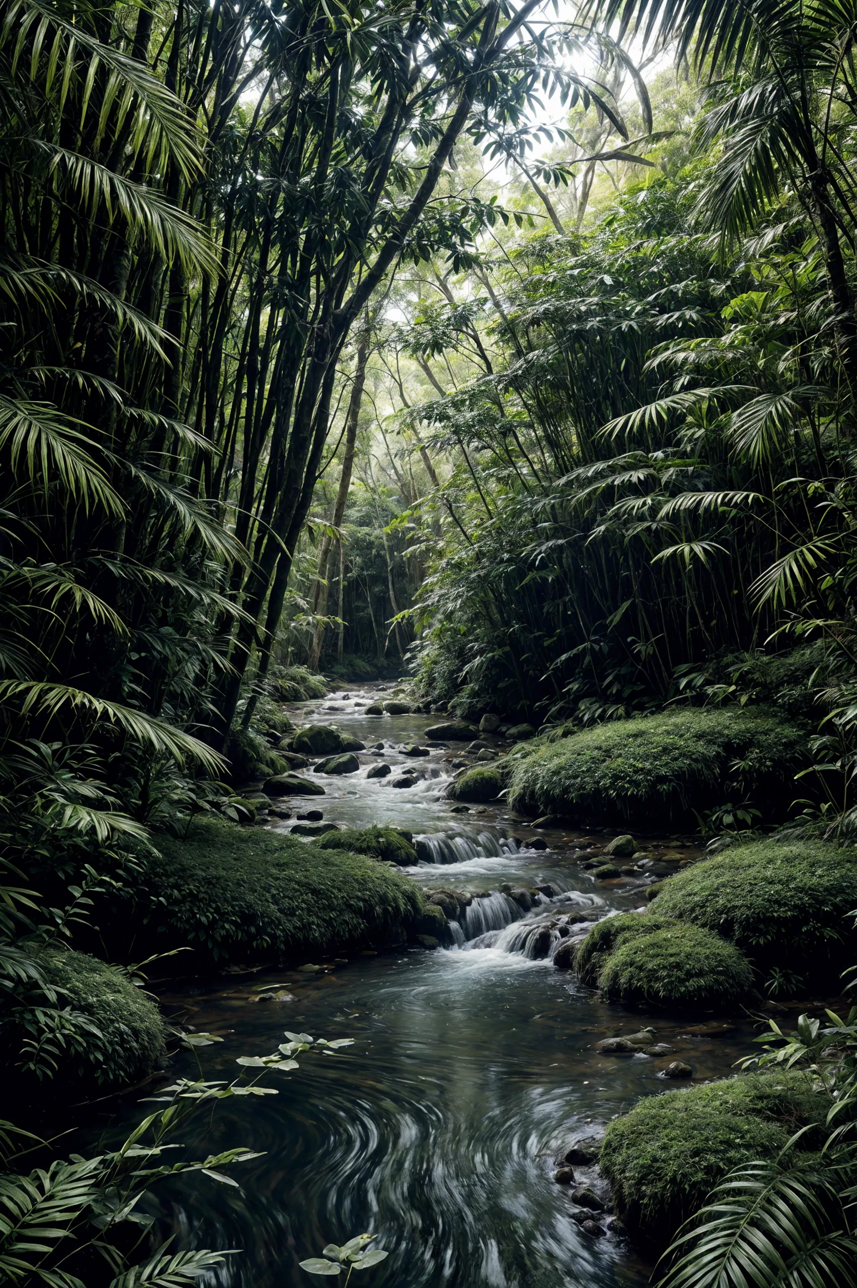 photo , photography, Fujifilm XT3 Viltrox, ((very detailed)), sharp focus,  best quality, (bright sunny sky), beautiful landscape, rainforest, jungle, stream, water ripples reflections, (small river pond), hut, stunning nature environment, high contrast, cinematic (lights), backlight, shadows, (lens flare:0.8), vibrant colors, colorful, Eucalyptus flowers and leaves, <lora:Detail Tweaker LoRA add_detail:1><lora:depth_of_field_slider_v1:5>  <lora:SDXLrender_v2.0:0.9>