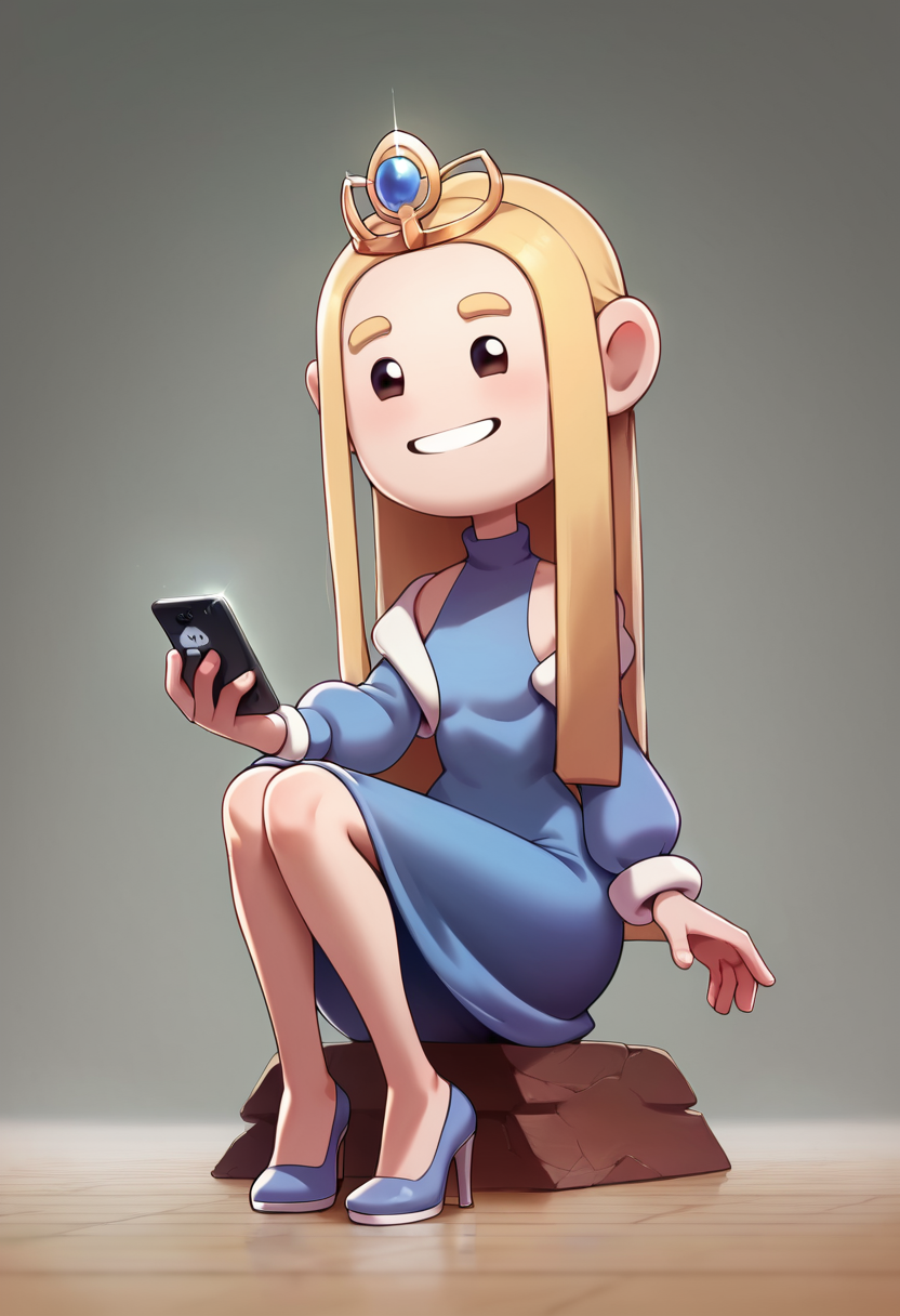 score_9, score_8_up, score_7_up, 1girl, solo,  beautiful, savannahXYZ an high class  pokemon master, 1girl, solo, long hair, arrogant smile, blonde hair,clothing (maxi dress, tiara, high heel),  iphone, i-5, i-ga 
<lora:savannahXYZ:1.0>
