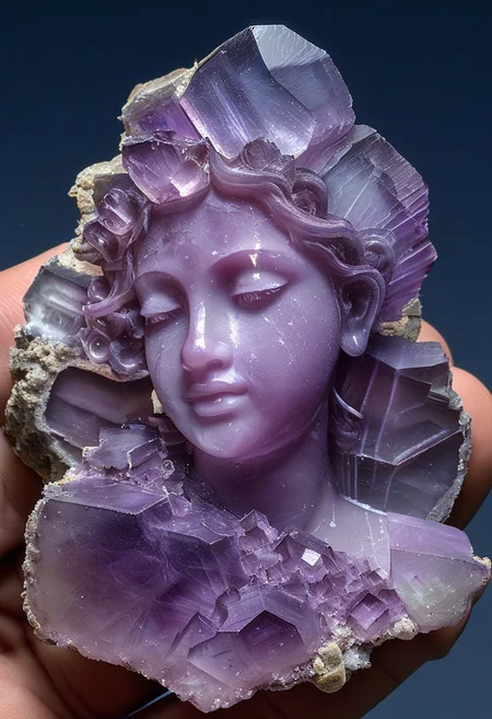 Masterpiece, best quality, 1girl, fluorite mineral, flu0rite, iridiscent