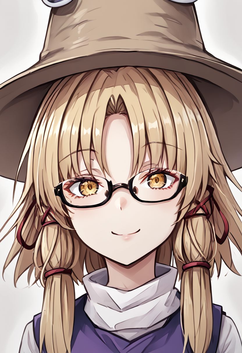 1girl, suwako, moriya_suwako, bespectacled, glasses, 
masterpiece, best quality, very aesthetic, absurdres,